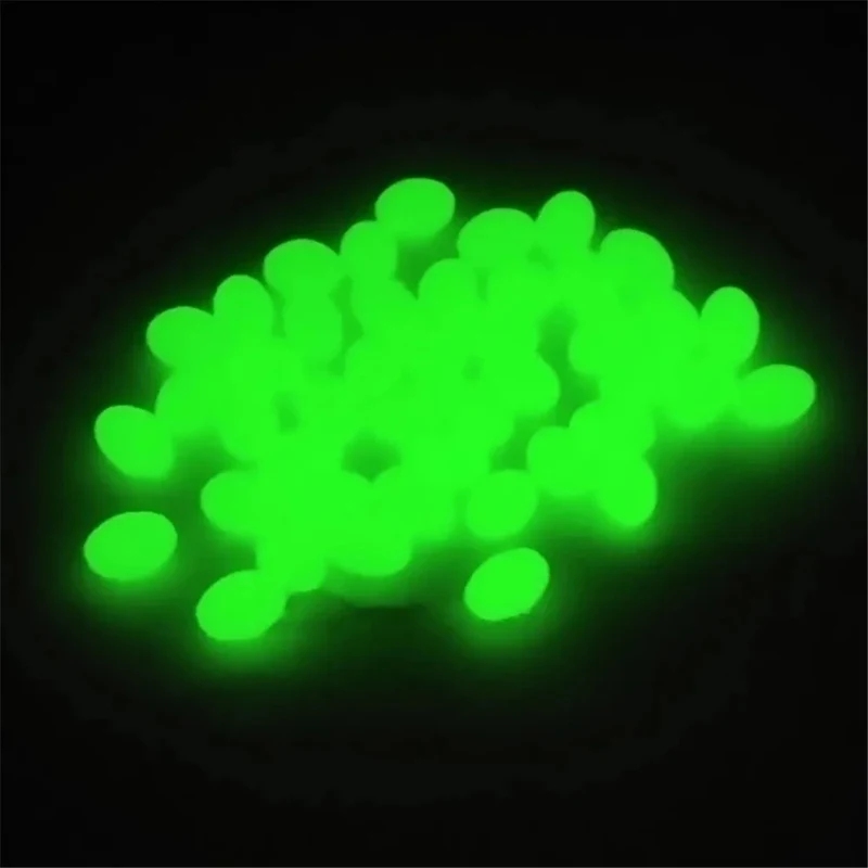 375Pcs/Set Night Luminous Fishing Beads Soft Worms Glow Sea Fishing Lure Bait Floating Float Fishing Tackles Accessories