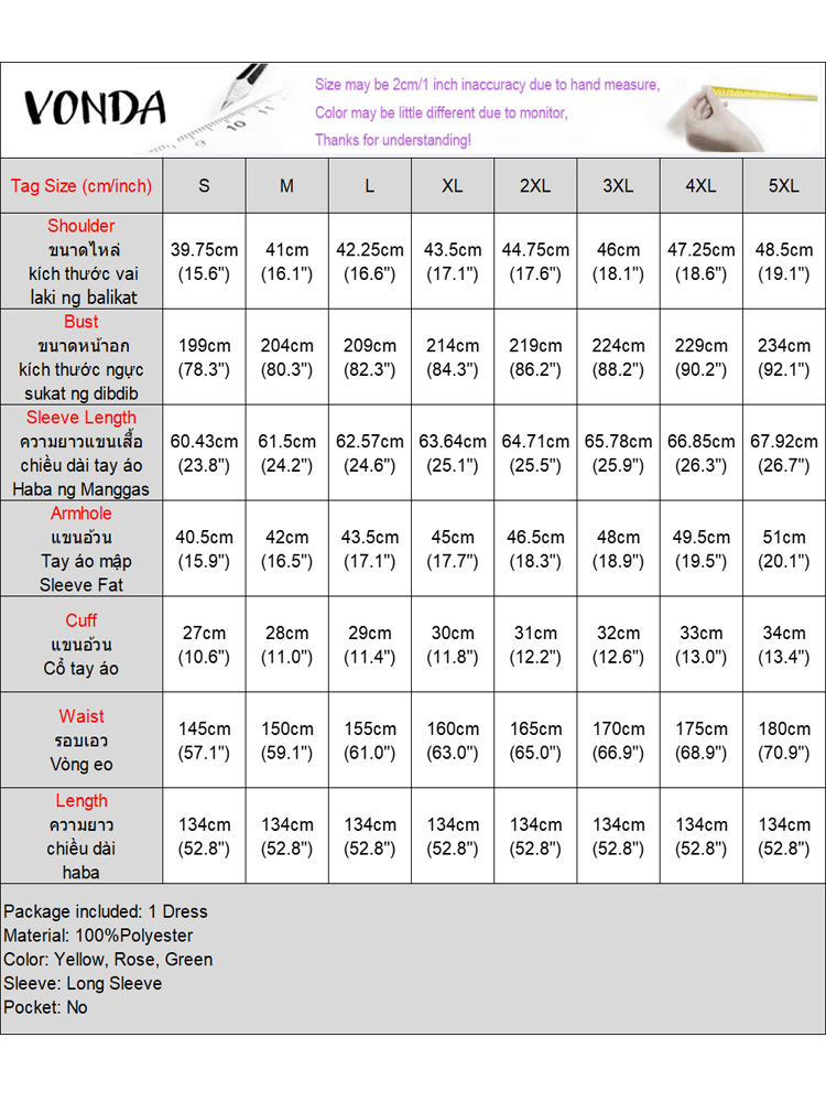Vonda-ボヘミアンスタイルのマキシロングドレス,フレアスリーブ,ヴィンテージ,エレガントなイブニングドレス,カジュアル,ラージサイズ,5xl,2024