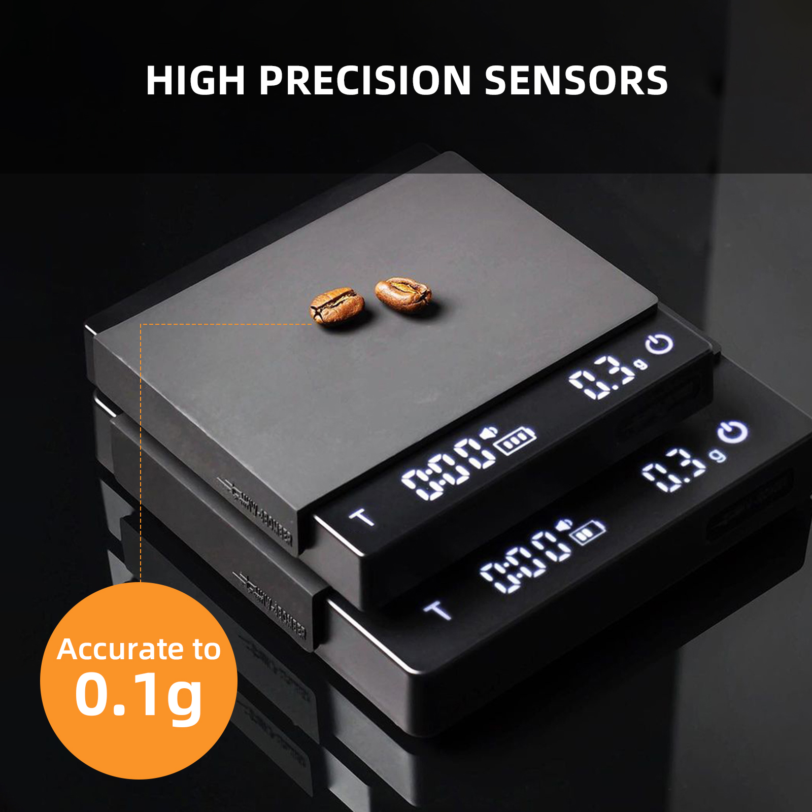 Báscula Digital para café de cocina de MHW-3BOMBER, báscula electrónica para Espresso recargable cíclica de alta precisión, accesorios para Barista en el hogar