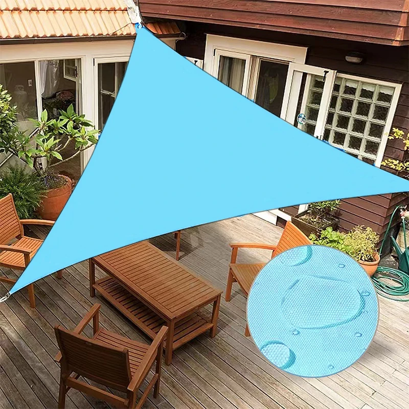 3x3x3M Folding Waterproof Triangle Sun Shade Sail Canopy  For Outdoor Activities Backyard Awning Camping Tents Shade Cloth