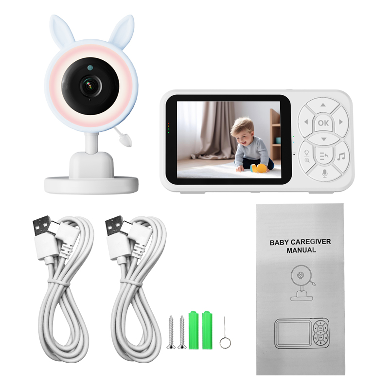 DANMINI new 3.5 "RGB night light baby monitor with night vision temperature detection voice intercom baby nanny security camera