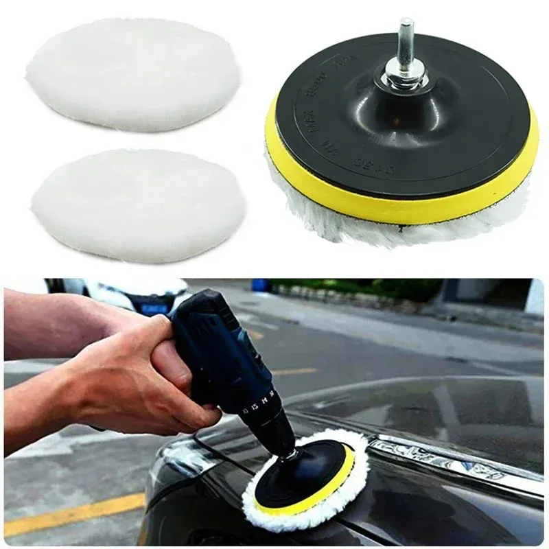 5PCS 3/4/5/zoll Polieren Kit Polieren Pad Auto Wachsen Schwamm Disk Wolle Rad Autolack pflege Polierer Pads Gadget Zubehör