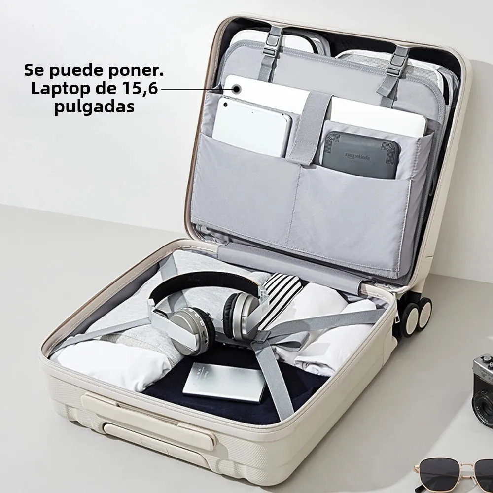 Hanke Business-maleta inferior de 14 pulgadas, equipaje de mano de 16 pulgadas, carcasa dura, 100% ruedas giratorias de PC, embarque