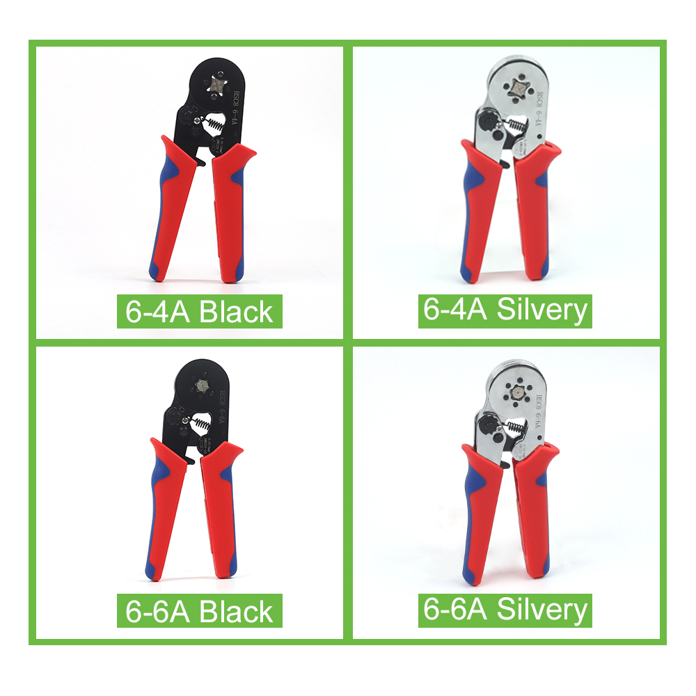Crimping tool HSC8 6-4 0.25-10mm for ferrule tubular terminals ² 23-7AWG Ferrule Crimping Clamp Set Wire Head Electrician Tools