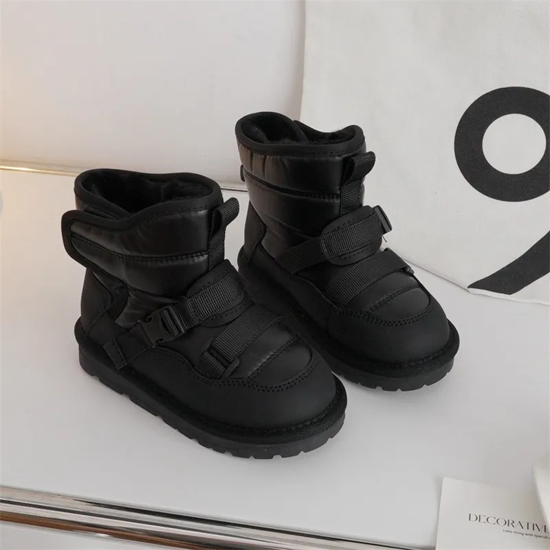 Crianças botas de neve de inverno bebê resistir inverno-20 graus botas altas meninos botas de neve à prova dwaterproof água meninas engrossar botas esportivas de pelúcia