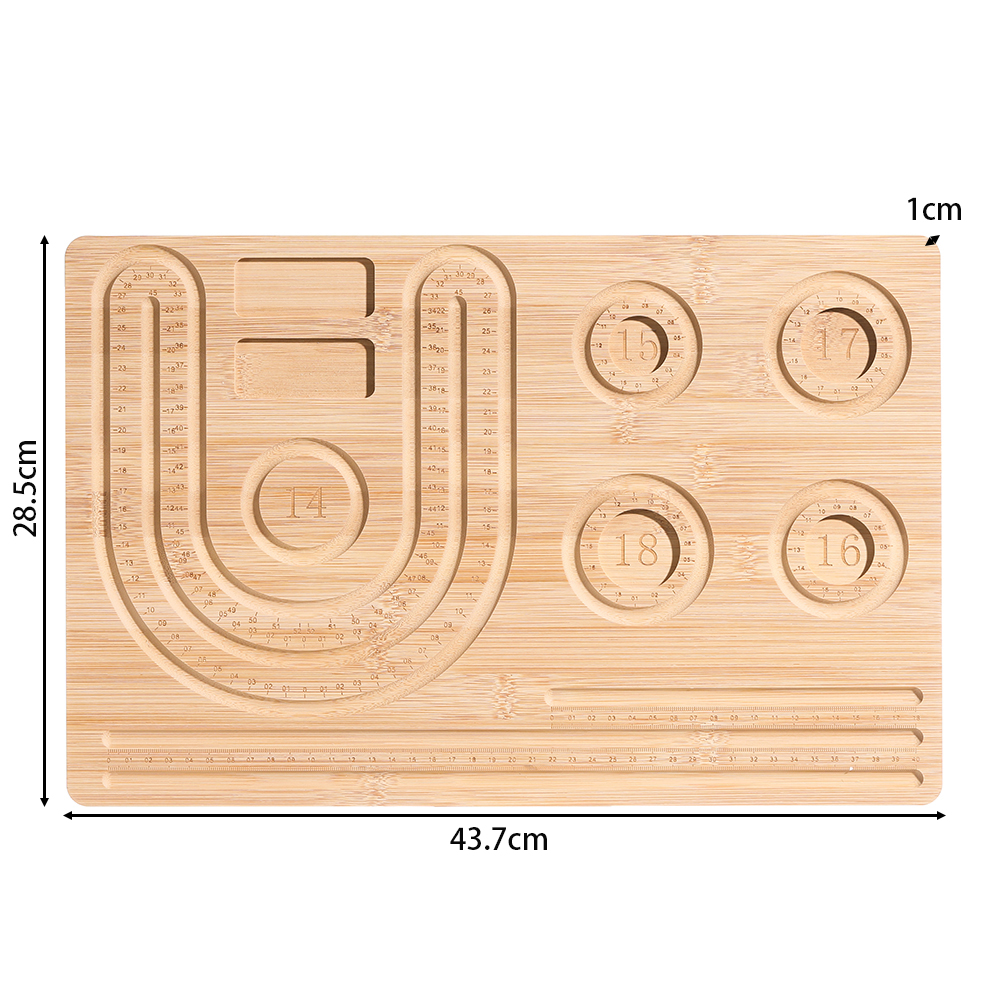 1pc Holz Beflockte Perlen Tablett Dekorative Bord Diy Schmuck Armband Halskette Holz Bord Design Bambus Perle Mess Werkzeuge