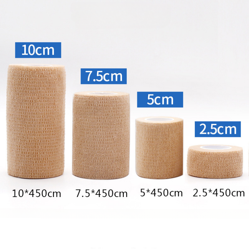 1 rollo de vendajes autoadhesivos, no tejidos elásticos, cinta de vendaje para heridas de primeros auxilios, vendajes de protección deportiva, 4 especificaciones
