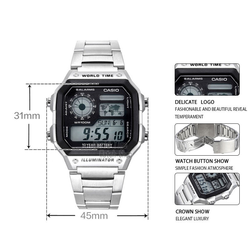 Casio relógio explosão relógio masculino conjunto marca de luxo led militar relógio digital esporte à prova dwaterproof água quartzo relógio relogio masculino