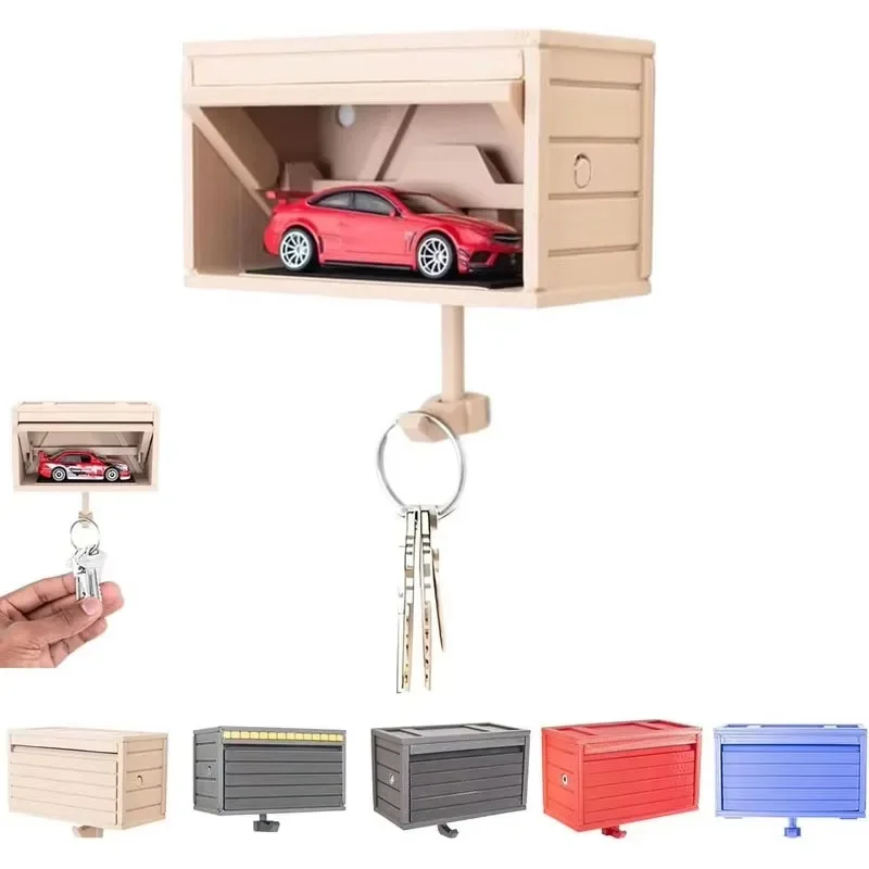 Creative Storage Rack Car Garage Key Holder With Opening Door Wall Mount Key Rack Multifunctional Easy Installation Car Key Hook