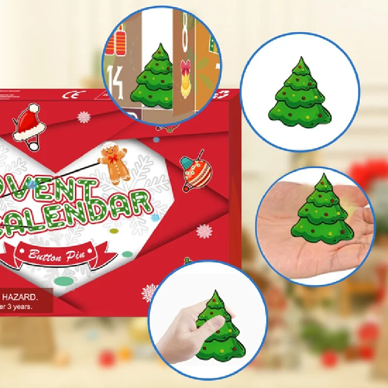 子供のためのデジタルブローチセット,クリスマスプレゼント,ブラインドボックスピン,新着,24日目