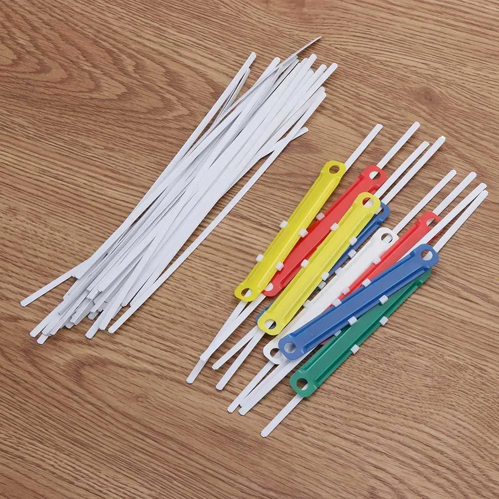 50 Cái/bộ Tập Tin Giấy Chốt Nhựa Ràng Buộc Kẹp 2 Lỗ Rời Lá Chất Kết Dính Tập Tin Thư Mục Tài Liệu Văn Phòng Lưu Trữ nguồn Cung Cấp