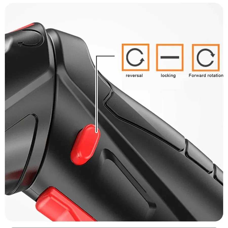 Juego de Herramientas eléctricas para mantenimiento del hogar, destornillador inalámbrico con batería de litio de 3,6 mAh, 1800 v