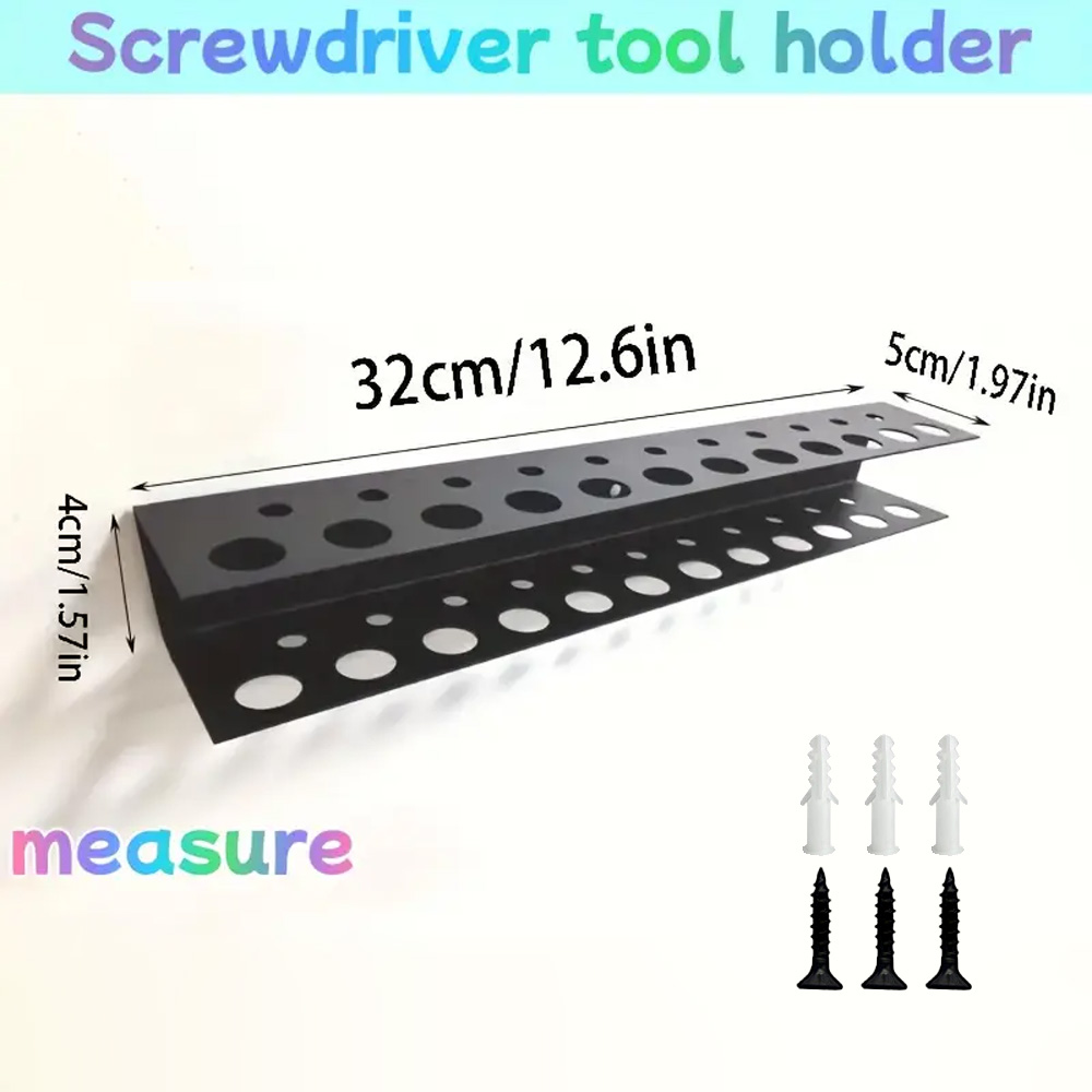 Schroeforganizer Wandmontage 23-gaats schroevendraaier Opbergrek Handmatig gereedschap Houder Hamerrek Tang Hardware Tool Organizer