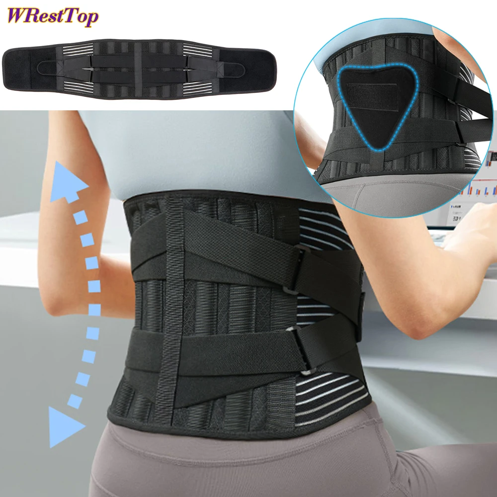 Lumbar Pad Back Support Elastic Double Compression Belt for Lower Back Pain Relief,Scoliosis,Herniated Disc,Sciatica Men Women