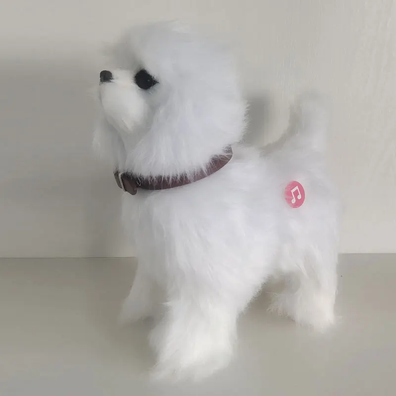 Chú Chó Robot Đồ Chơi Tương Tác Con Chó Con Điện Tử Sang Trọng Động Vật Điều Khiển Âm Thanh Đi Bộ Vỏ Cây Điện Teddy Điều Khiển Cảm Ứng Nhạc Thú Cưng Kid Tặng