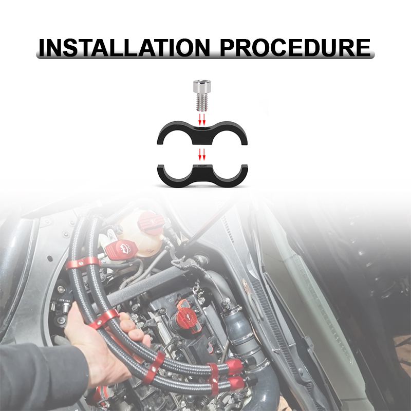 1pc universal de alumínio an4 an6 an8 an10 mangueira de borracha trançada linha braçadeira divisor boleto óleo combustível água mangueira tubo seprator kit