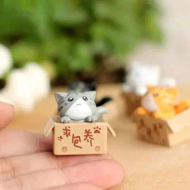 การ์ตูนสร้างสรรค์ Mini เครื่องประดับแมว Micro Landscape สวนพลาสติกรูปปั้นลูกแมวของเล่นตุ๊กตาน่ารัก