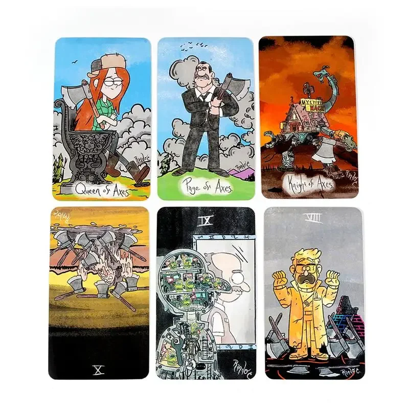 Cartas de Tarot misteriosas A 78 baraja Gravity Falls inspirado 78 baraja de cartas versión en inglés juegos de mesa de Tarot para principiantes Witchy