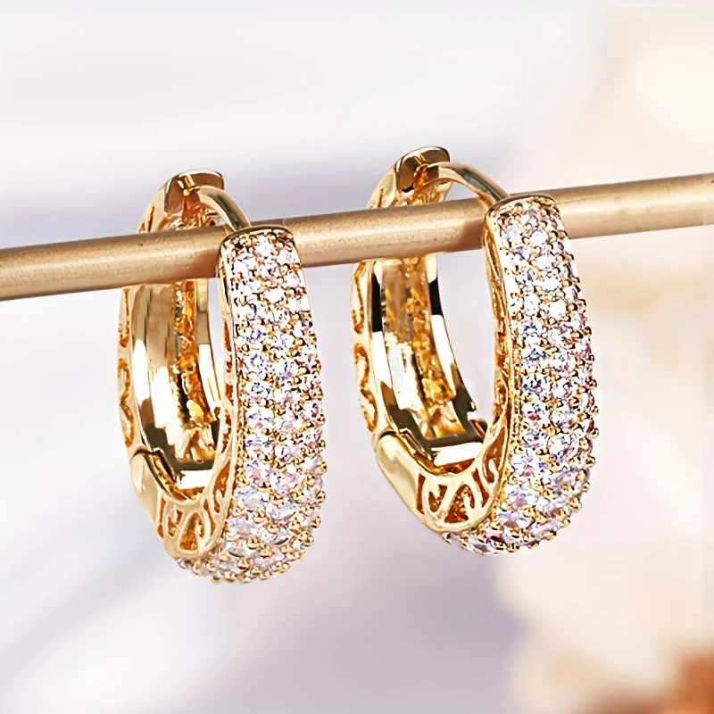 Orecchini decorativi Boho di fascia alta con zirconi adatti alle donne da indossare gioielli alla moda per i viaggi estivi