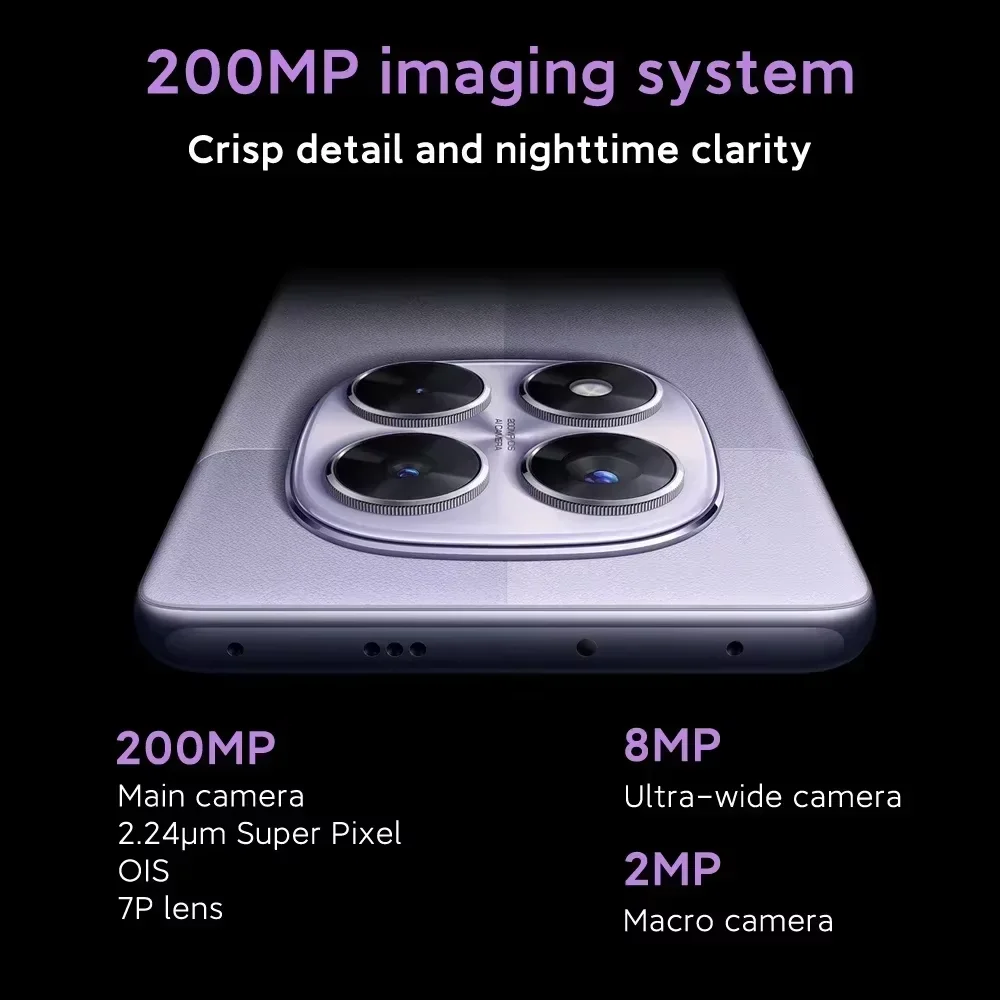 Estreia mundial versão global redmi note 14 pro 5g smartphone dimensão 7300-ultra nfc 200mp câmera 1.5k 120hz display amoled