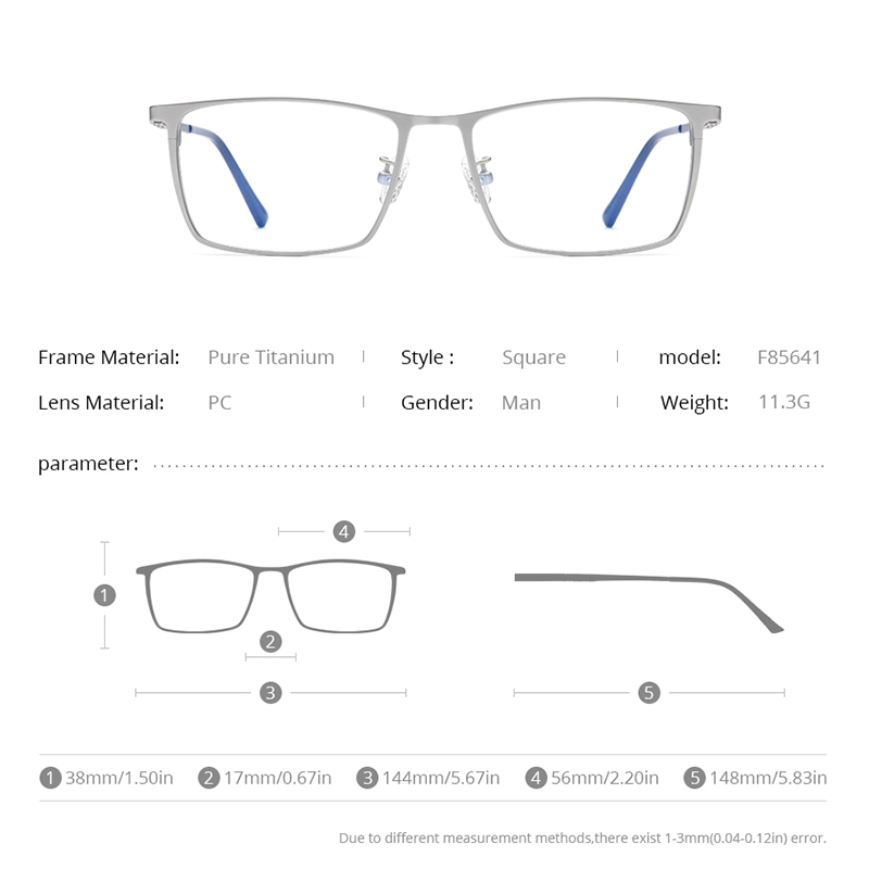 FONEX Оправа для очков мужская из чистого титана, квадратная, 2020