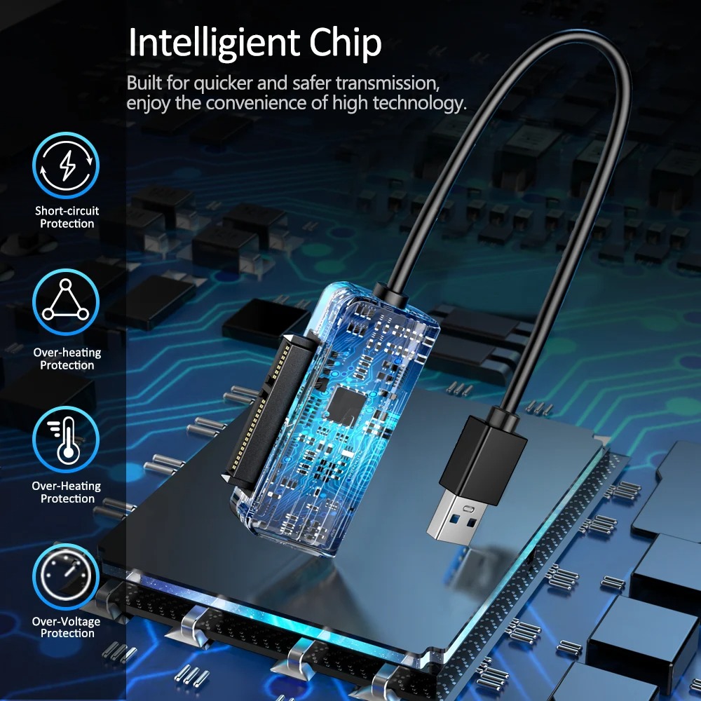 USB to SATA Adapter Converter Cable USB 3.0 2.0 to SATA Converter for 2.5 Inch SSD HDD Hard Drive External adaptador Accessories