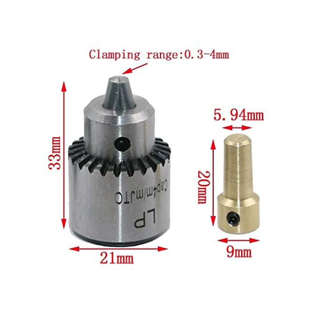 ไฟฟ้า Drill Chuck Clamping ช่วง0.3-4Mm Taper ติดตั้ง Quick Change Chuck Keyless 3.17/4/5/6/8Mm Shaft สำหรับมอเตอร์ขนาดเล็กเจาะ