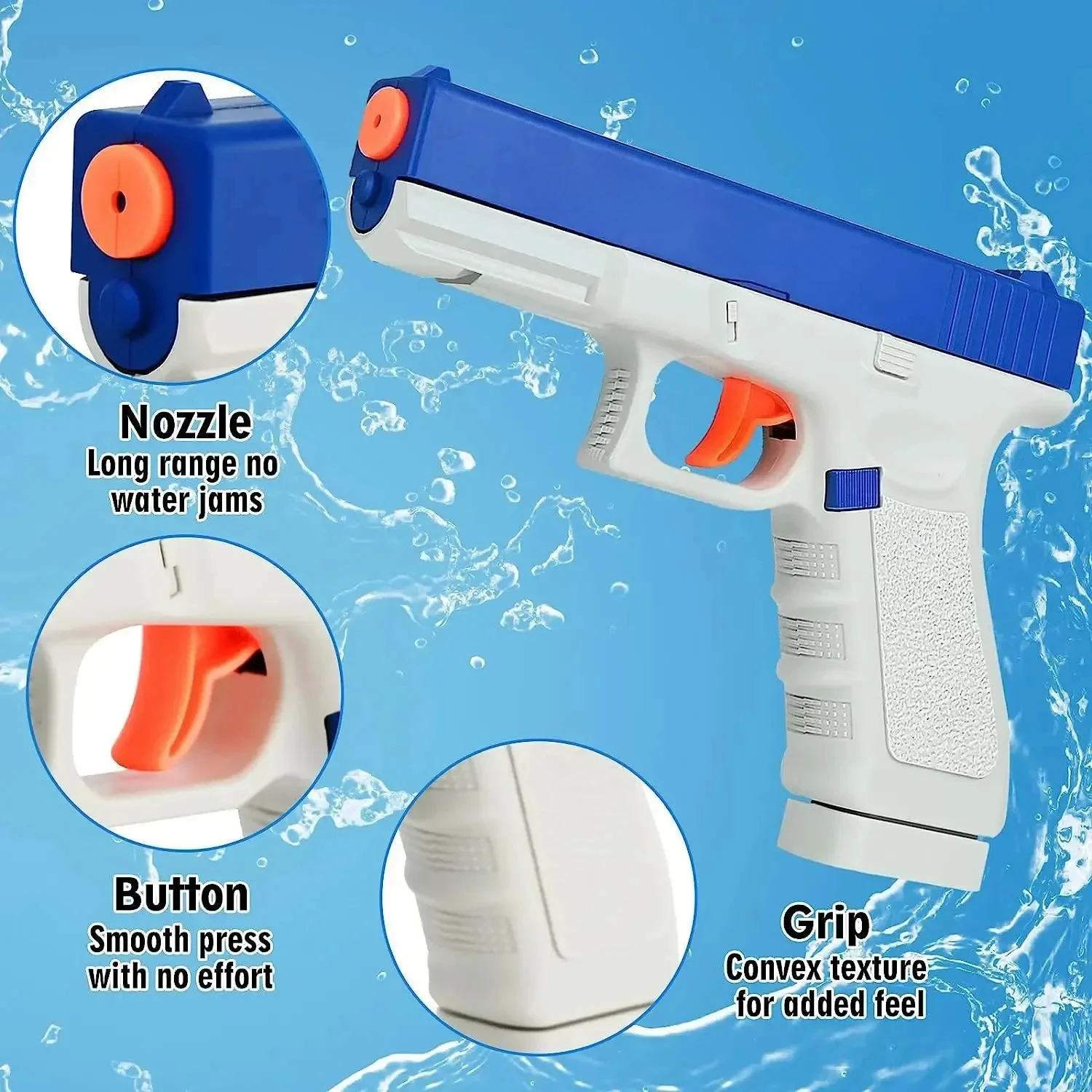 เด็กน้ําปืนของเล่นปืนปืนของเล่น Squirt ปืน Blaster สําหรับเกมยิงของเล่นกลางแจ้ง Water Blaster ปืนพกสําหรับชาย Grils