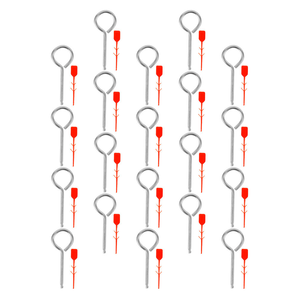 50 Sets Fire Extinguisher Safety Pins Iron Latch Lock Round Security Equipment Accessories Replacement Pull Seals