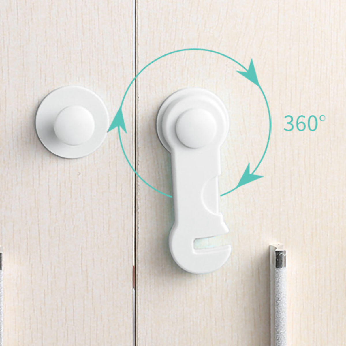 Multi-Function Security Protection ล็อคเด็กความปลอดภัยตู้ลิ้นชักประตูหัวเข็มขัดบ้านสีขาวห้องน้ําตู้เย็นล็อค 3 pcs/5 pcs