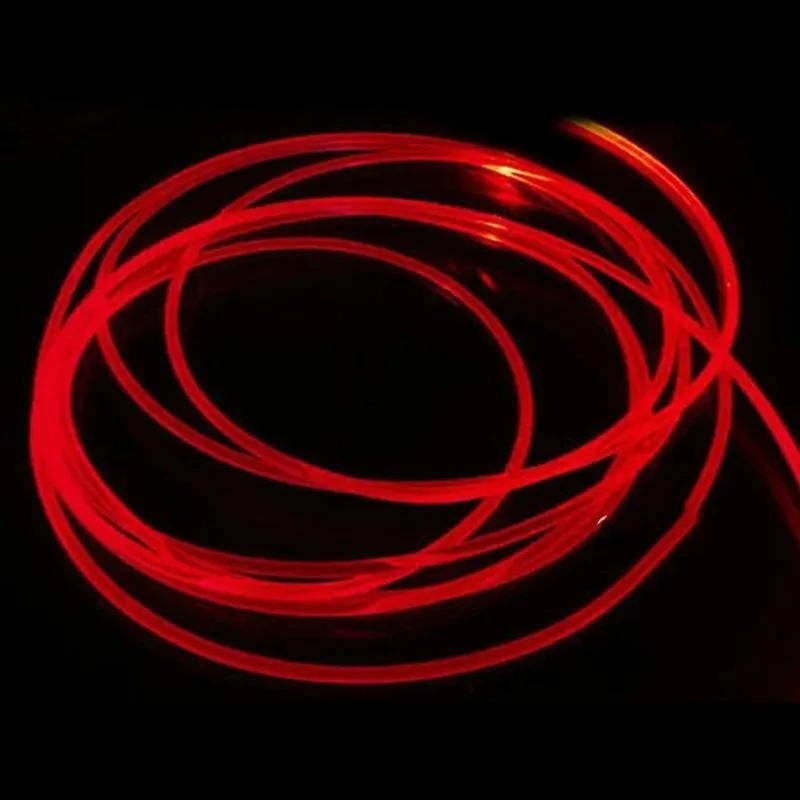 1PC PMMA 1M Side Glow สายไฟเบอร์ออปติก1.5มม./2มม./3มม.สำหรับไฟ LED รถ Bright DIY ตกแต่ง