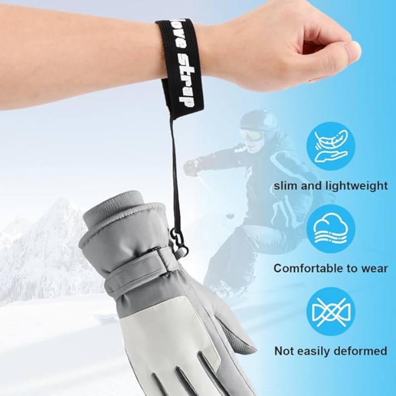 Skifahren Sport Handschuh Riemen Elastische Handgelenk Leine Handschuh Strap Handschellen Handschuh Strap für Ski Snowboarden Bergsteigen Zubehör