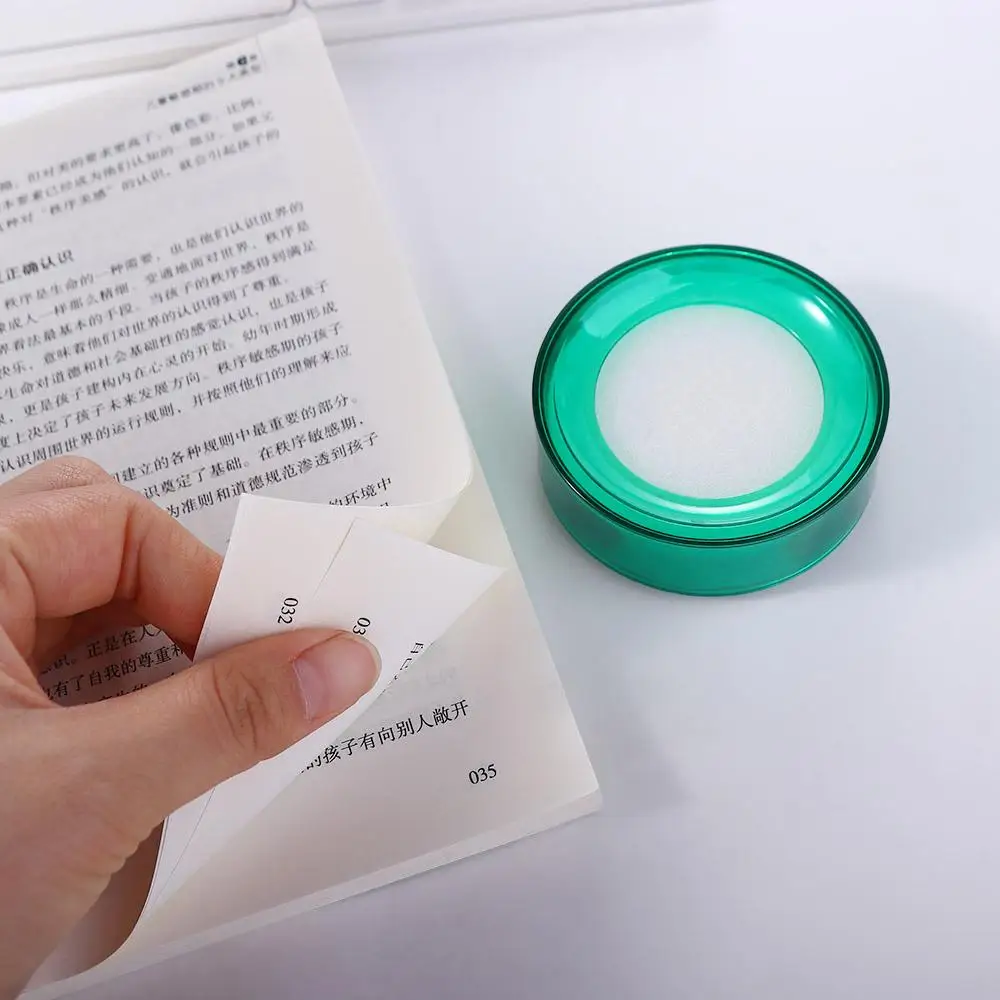 Plastic Supermarket Office Casher Bank Teller Treasurer Round Case Finger Wetted Tool Money Counting Tool Finger Wet Device