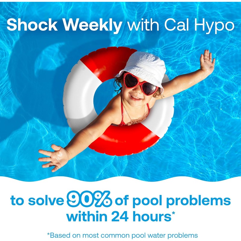52037R Pool Care Shock Advanced, Swimming Pool Chemical - Cal Hypo Formula, Prevents Bacteria & Algae, Restores Crystal Clea