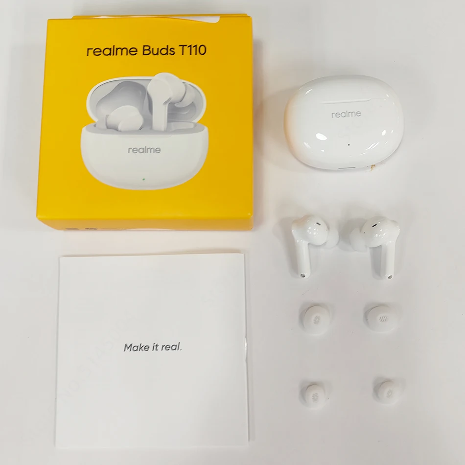 Global Version realme Buds T110 TWS Earphone Bluetooth 5.4 AI ENC Call Cancelling Wireless Headphone 38HourBattery For realme 12