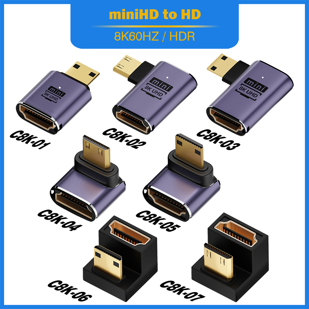 Adaptador de cabo compatível com hdmi mini micro hdmi para hdmi 2.1 conversor 48gpbs 8k60hz 4k120hz para projetor hdtv ps4 ps5 laptop pc