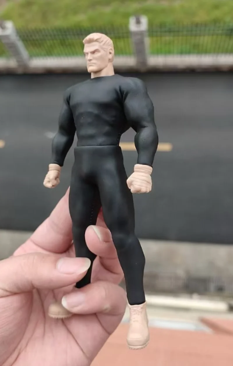 Conjunto de traje ajustado negro a escala 1/12 (top y pantalones) Modelo para GWtoys de 6''