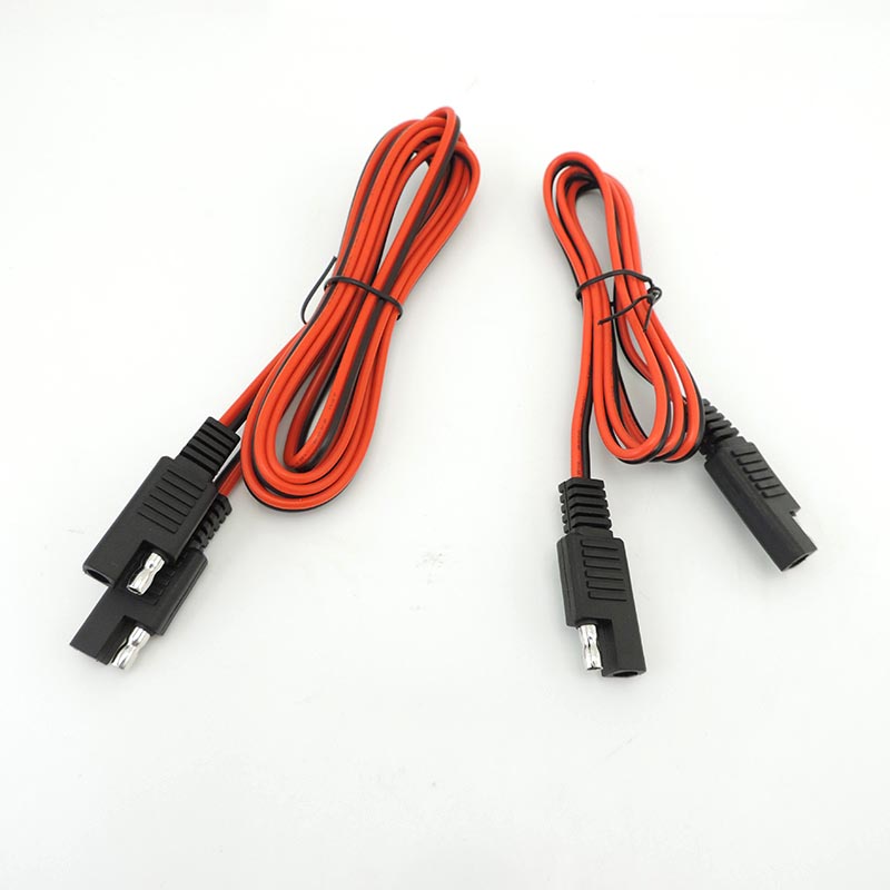 Cable de extensión de alimentación SAE a SAE con cubierta antipolvo, Conector de desconexión rápida para automóvil, 18awg, 10A, 12V-24V