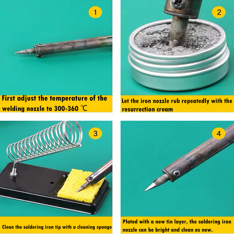 Soldering Iron Tip Resurrection Paste Soldering Tip Refresher Paste Tin Powder Resurrection Paste for Oxide Solder Iron Head