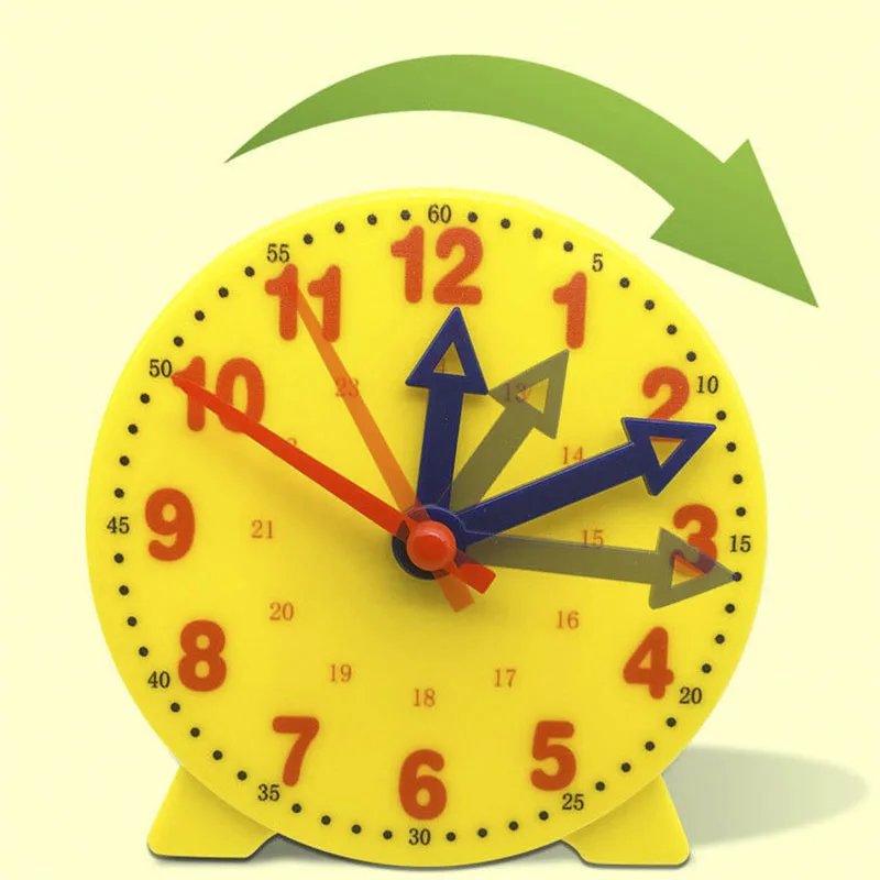 Orologio Montessori per bambini Giocattoli per l'educazione precoce Ora Minuto Seconda Cognizione Orologi colorati Giocattoli Sussidio didattico per il tempo dei bambini