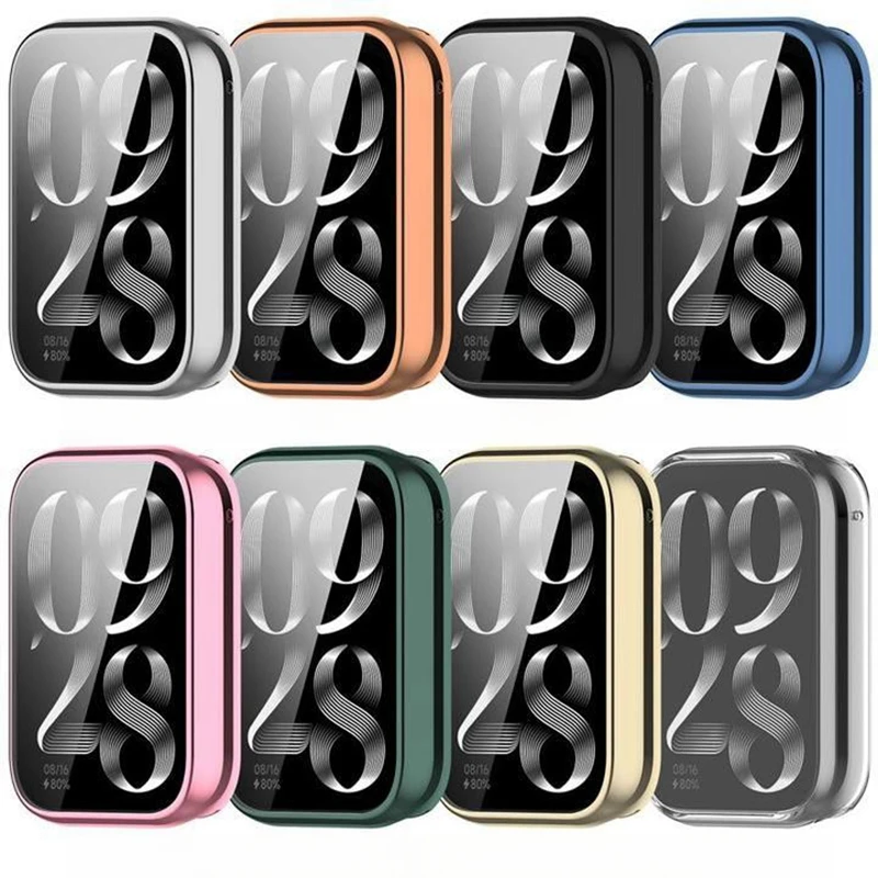 Capa tpu macia para xiaomi band 8 pro, película protetora de tela completa, capa de vidro em xiomi smart band 8pro