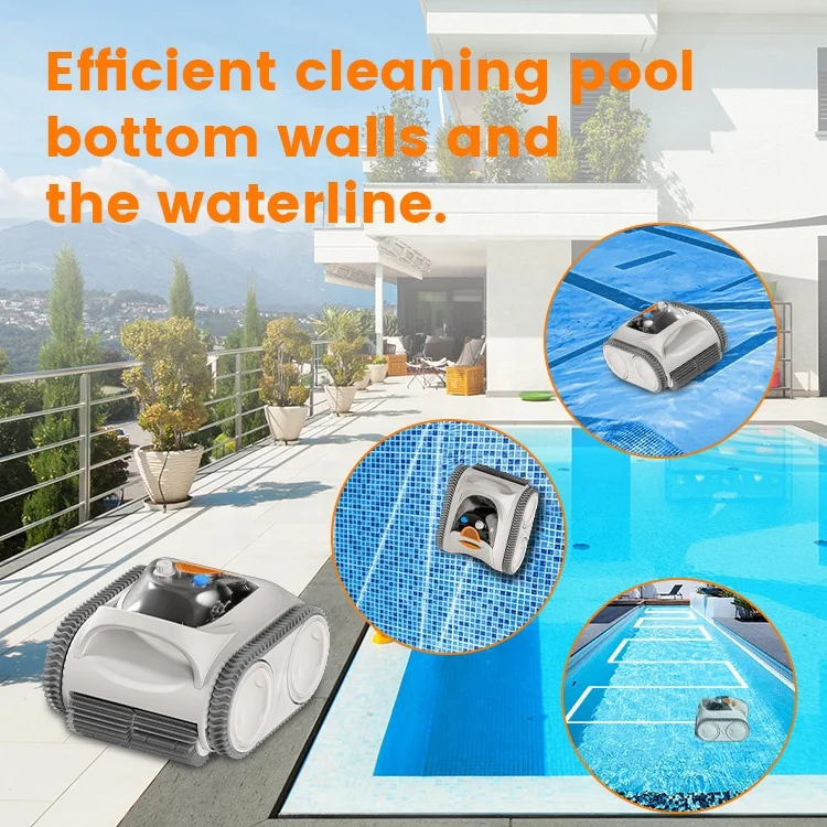 Piscina aspirador de pó robô inteligente elétrico robótico escalada parede robô piscina limpeza automática