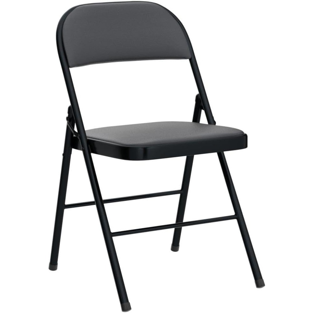 6 Pack  Folding Chairs with Padded Seats for Outdoor & Indoor, Portable Stackable Commercial Seat with Steel Fram