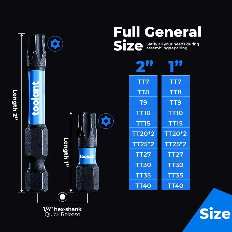 10/20PCS Impact Torx Drill Bit Set Hex Head Shank Magnetic Screw Driver Screwdriver Bits Wrench S2 Electric Drill Tools