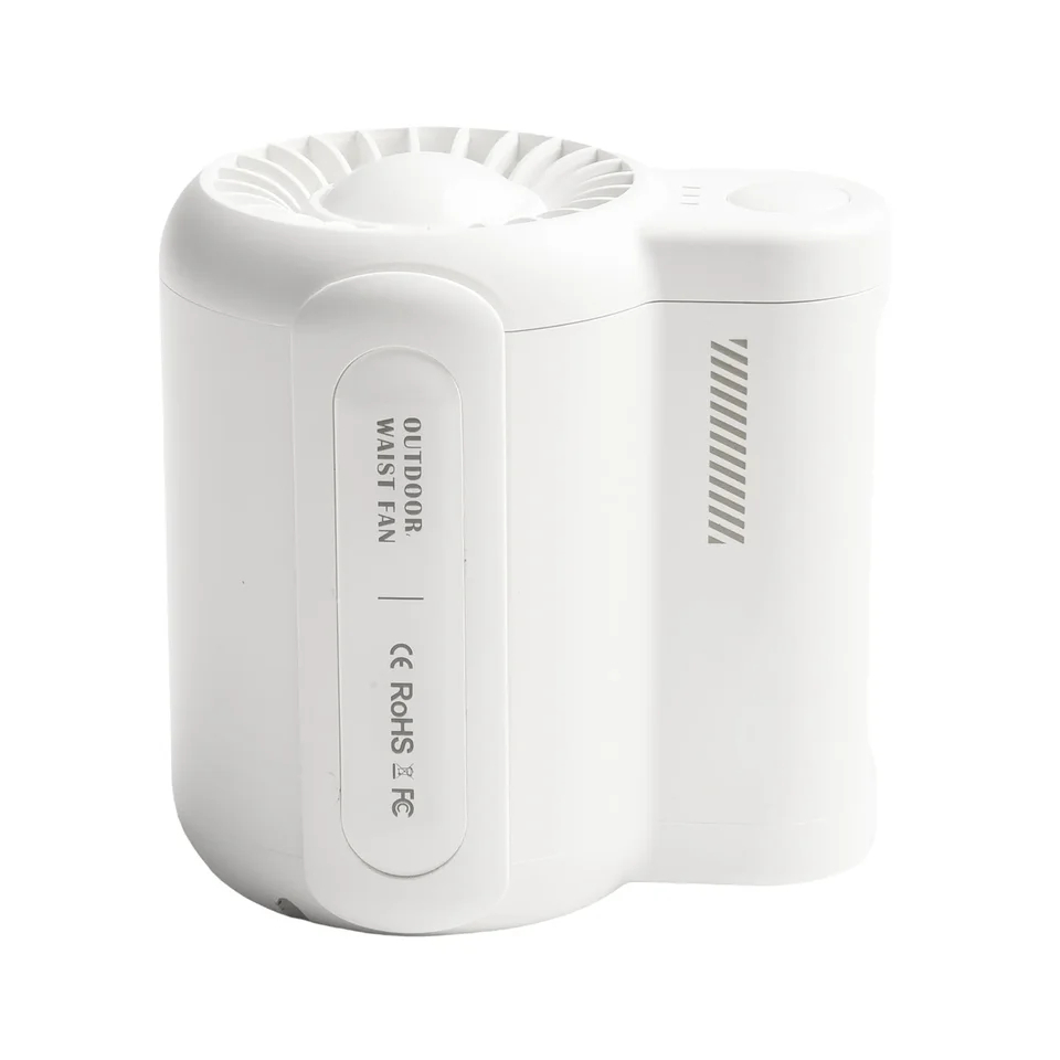Tragbarer wiederaufladbarer Taillenventilator, Mini-persönlicher Sommer-Kühlventilator für Reisen, Outdoor-Sport, mit 4500 mAh Akku
