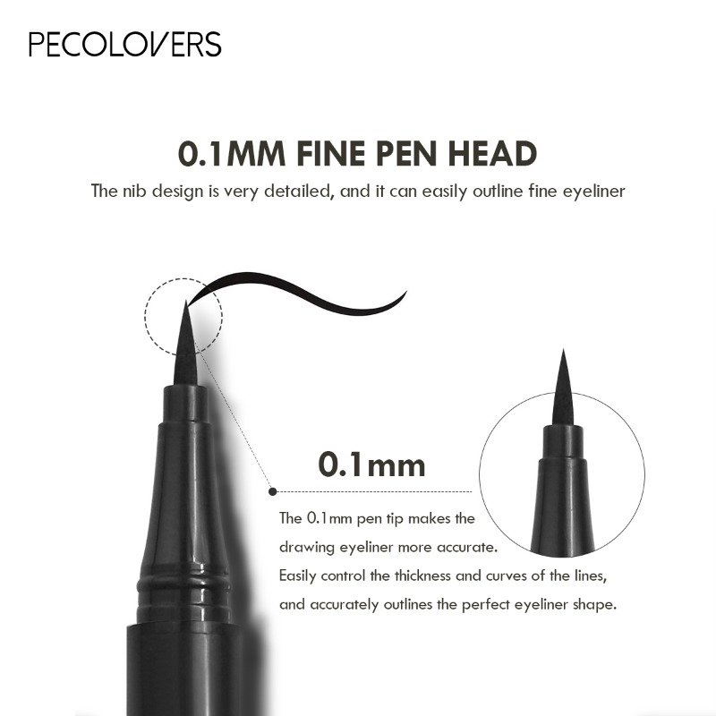5PCS/Set Smooth Liquid Eyeliner Pen, Waterproof, Long-lasting Makeup, Black, Ultra-fine Pen Tip,Create A Charming Eye Makeup