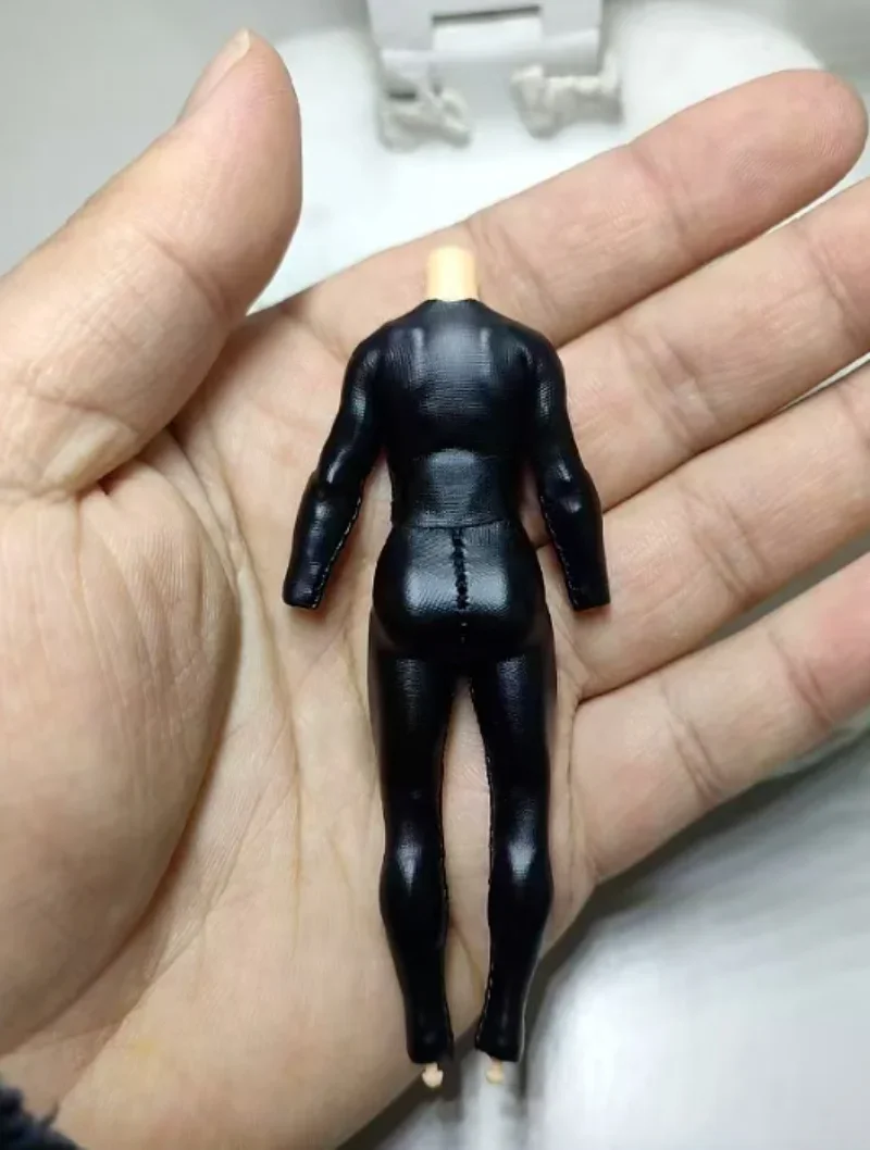 1/18 Scale Black Tight Fitting Suit Set（Top & Pants) Model for 3.75''Female&male
