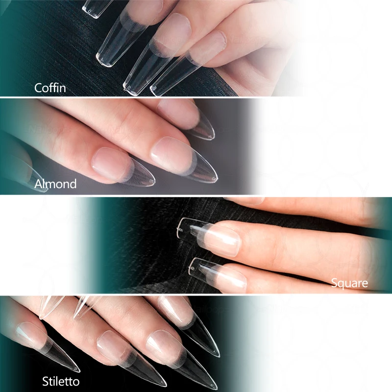 NAILPOP-Faux Ongles pour Système d'Extension, Couverture Complète, Pression sur N64.Coffin, Gel Doux, Pose Américaine, Capsule, 120 Pièces
