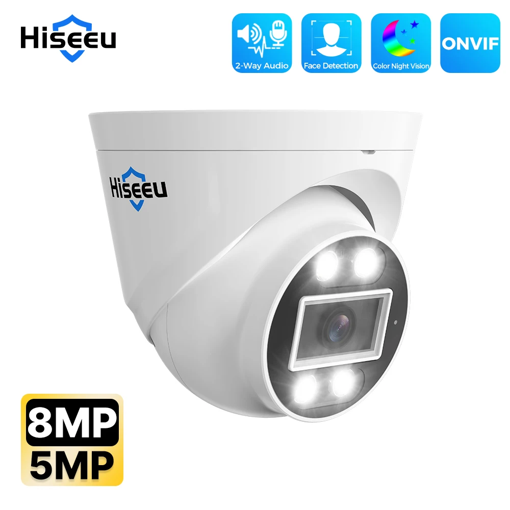 5MP 8MP 4K POE двустороннее аудио