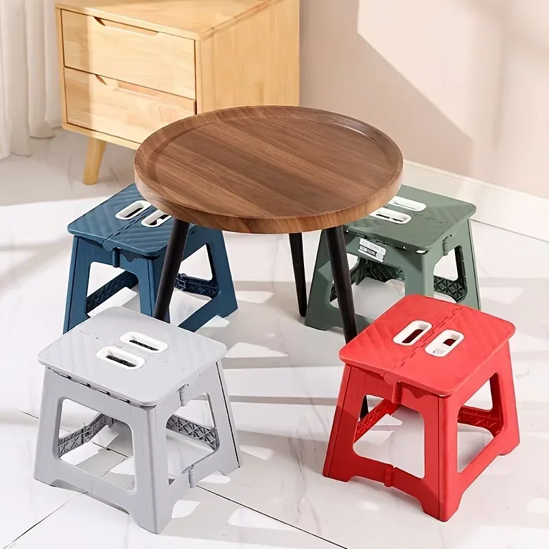 2025 Lightweight Folding Step Stool Multi Purpose Handheld Thickened Footstool* Non-Slip Plastic Small Benches Kitchen &#